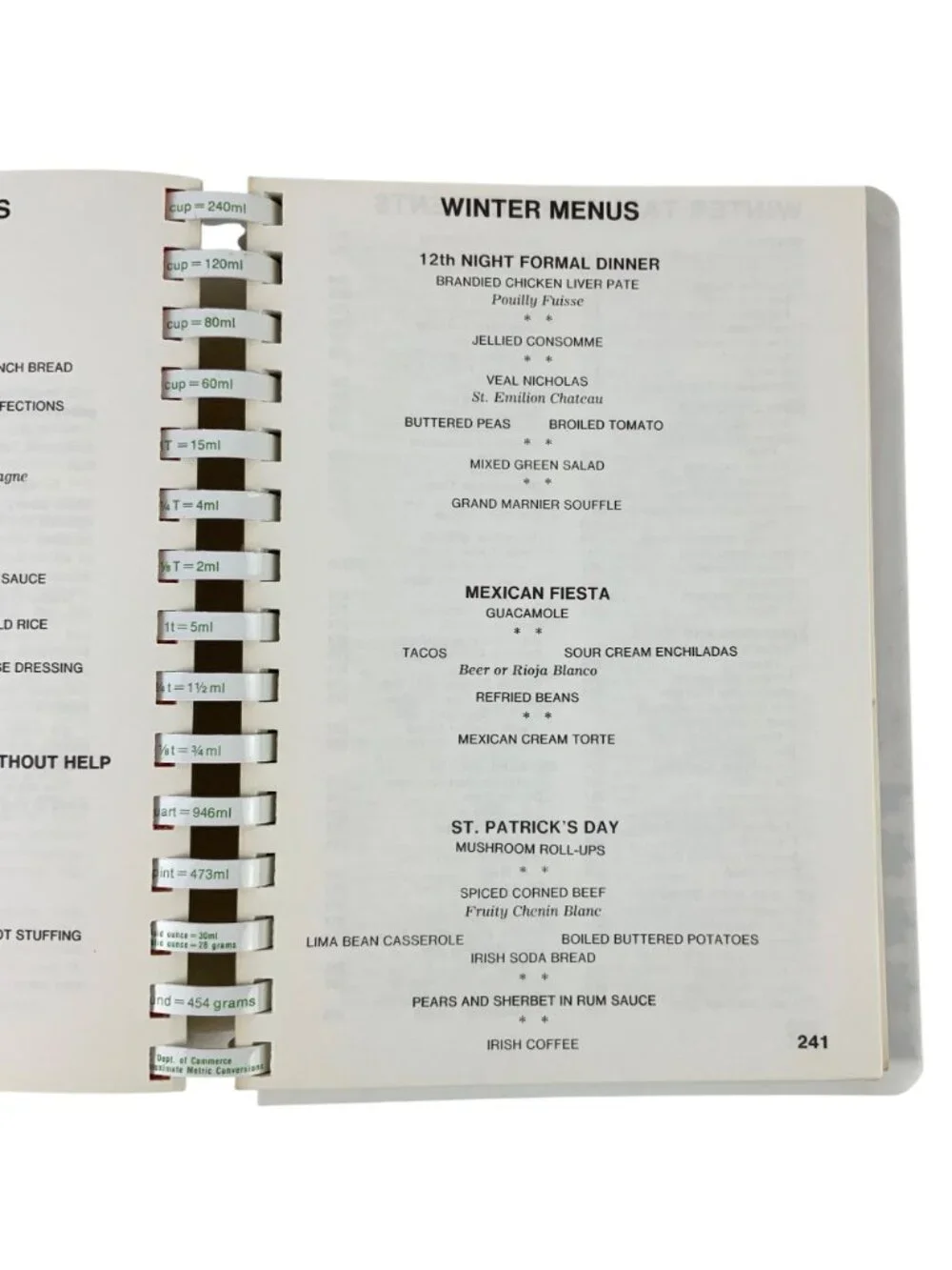 Soupçon Junior League Of Chicago Cookbook 1979 Seasonal Recipes Spiral Bound